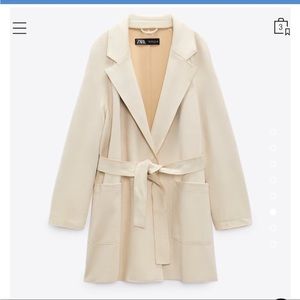 ZARA Belted Suede Jacket